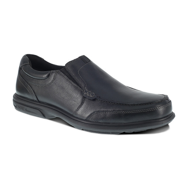 FLORSHEIM WORK Men's Loedin Steel Toe Slip On Work Shoe Black - FE2020 BLACK - BLACK, 8-D
