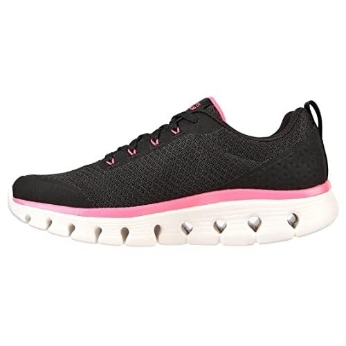 Skechers Women's Go Walk Glide-Step Flex - Summer Charm Sneakers BLACK/HOT PINK - BLACK/HOT PINK, 6