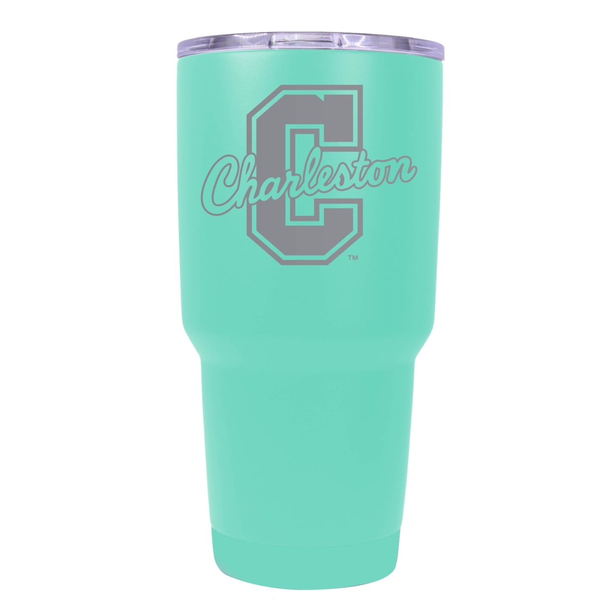 College Of Charleston 24 Oz Laser Engraved Stainless Steel Insulated Tumbler - Choose Your Color. - Seafoam