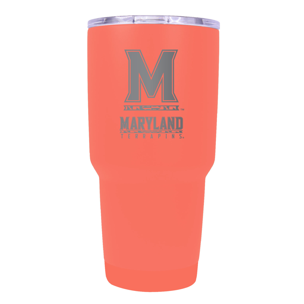 Maryland Terrapins 24 Oz Insulated Tumbler Etched - Choose Your Color - Coral