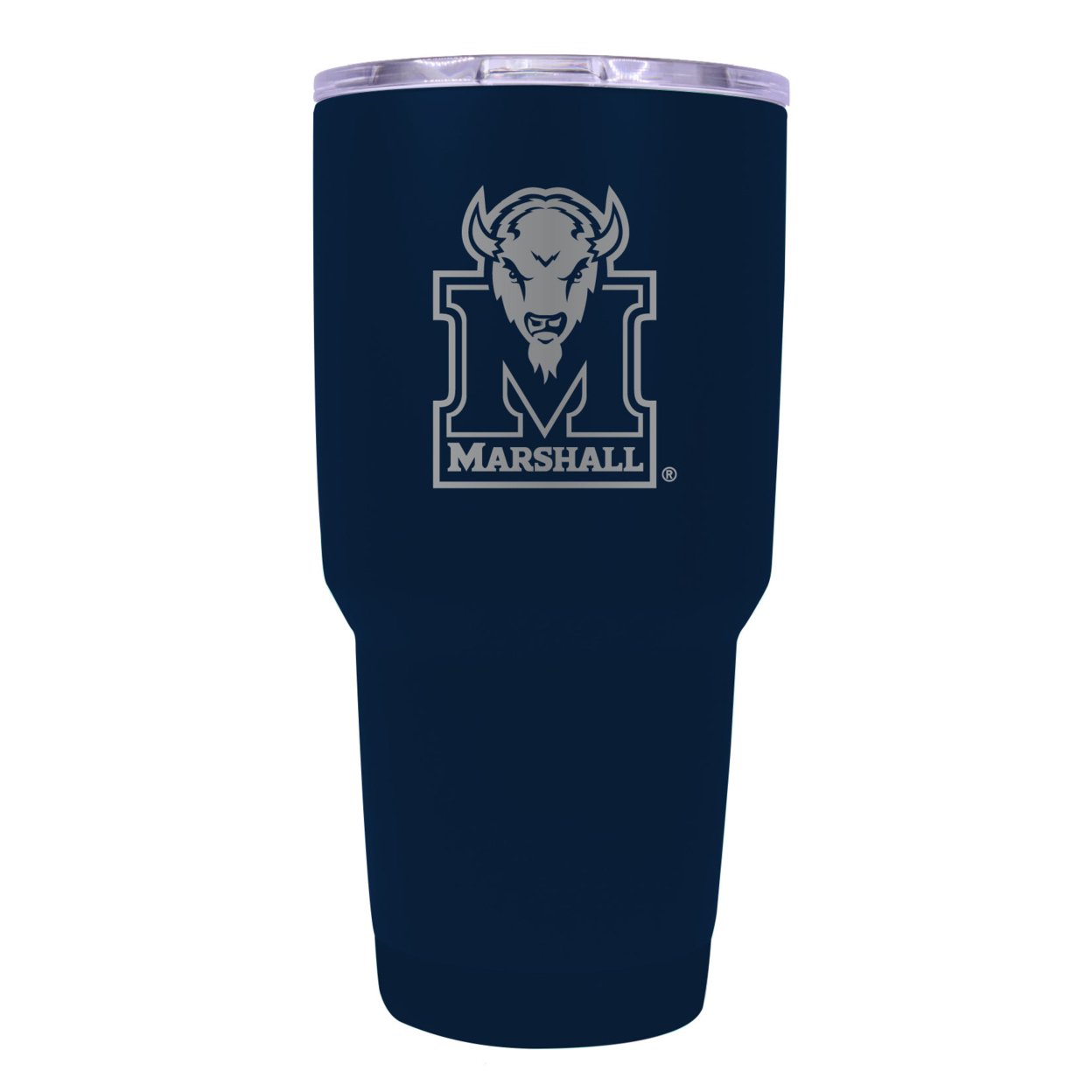 Marshall Thundering Herd 24 Oz Insulated Tumbler Etched - Choose Your Color - Navy