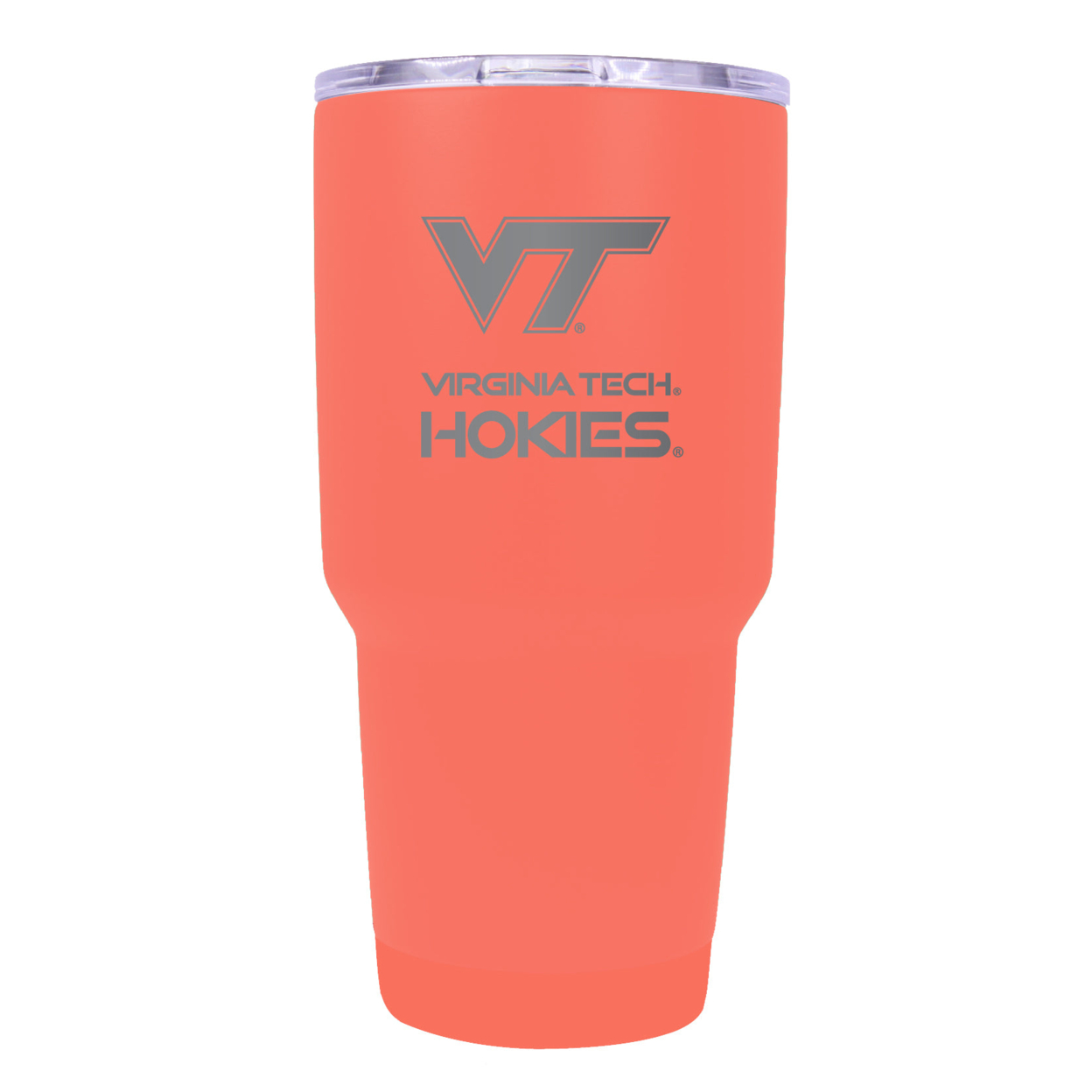 Virginia Tech Hokies 24 Oz Insulated Tumbler Etched - Choose Your Color - Coral