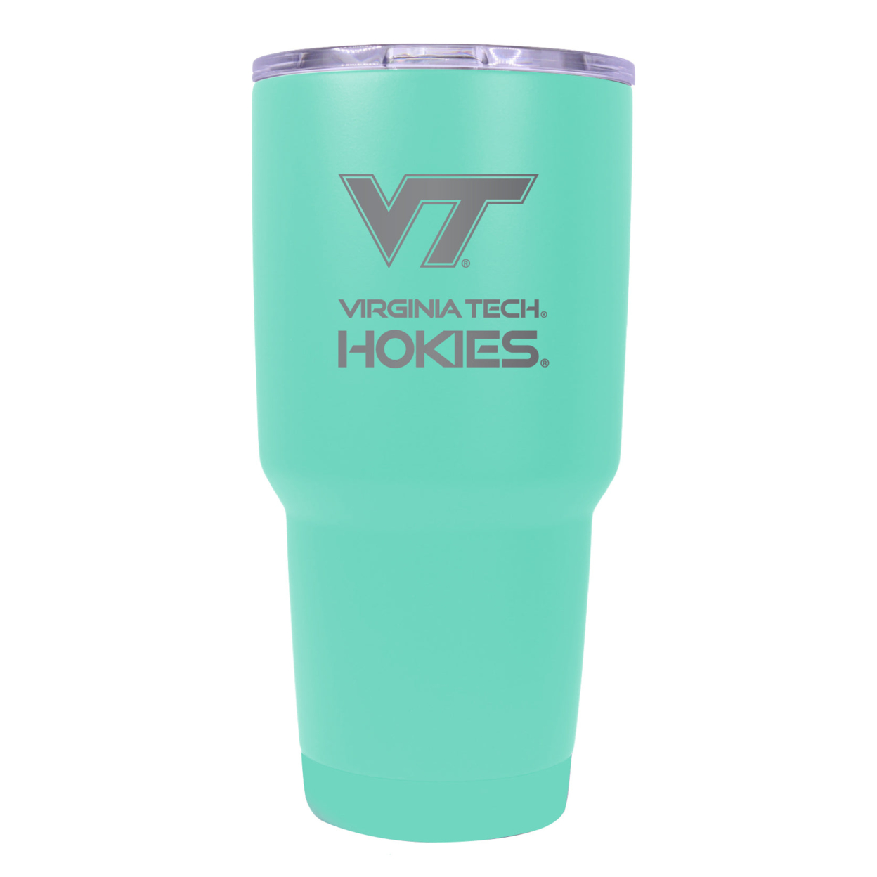 Virginia Tech Hokies 24 Oz Insulated Tumbler Etched - Choose Your Color - Seafoam
