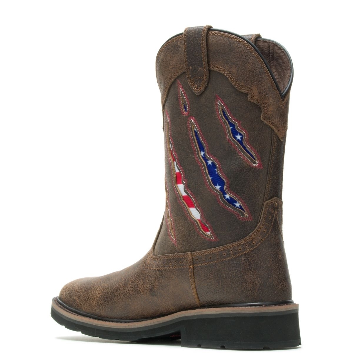 WOLVERINE Men's Rancher Claw Steel Toe Wellington Work Boot Brown/Flag - W201218 Flag/brown - Flag/brown, 9-W