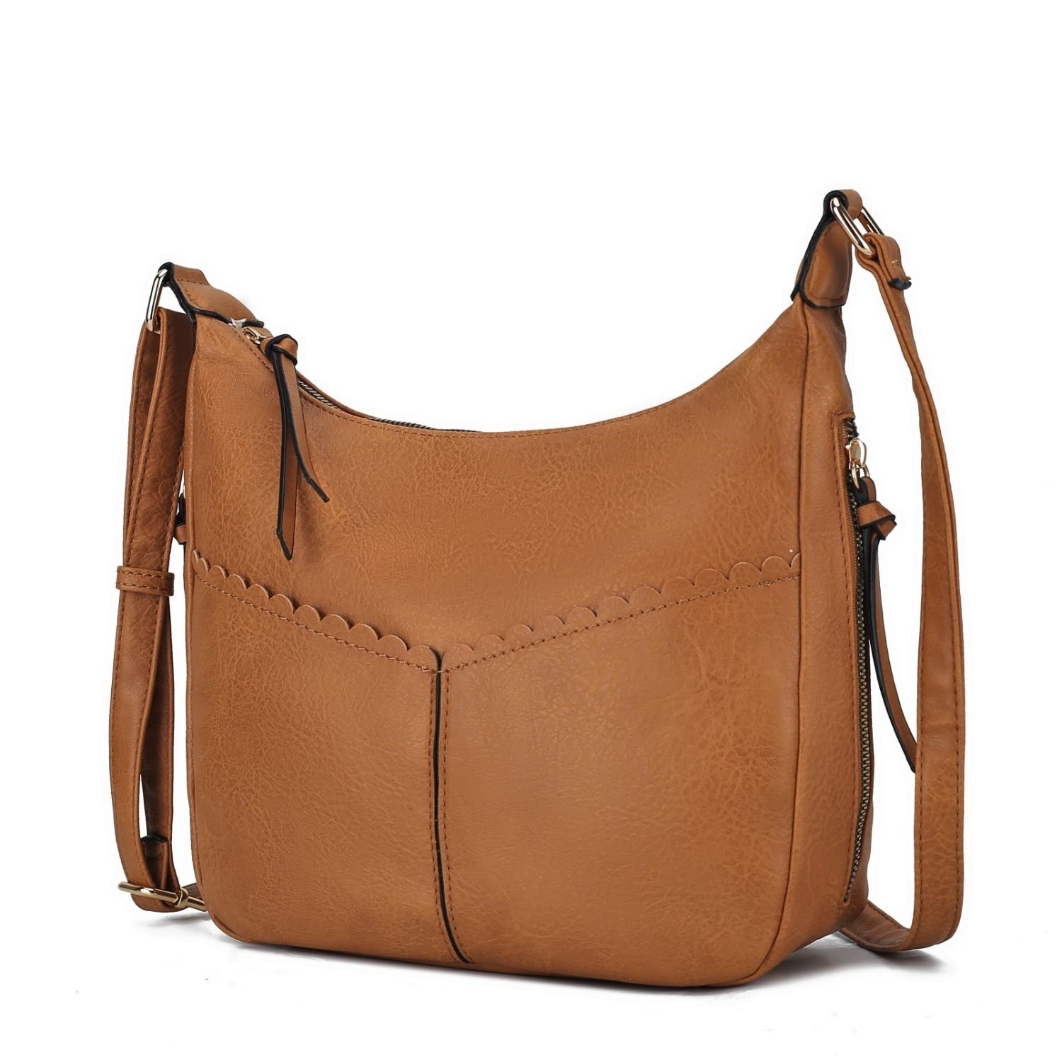 MKF Collection Valencia Vegan Leather Women's Shoulder Bag By Mia K - Brown