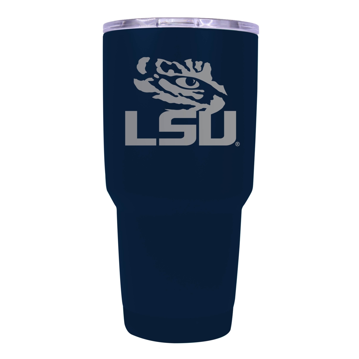 LSU Tigers 24 Oz Laser Engraved Stainless Steel Insulated Tumbler - Choose Your Color. - Navy