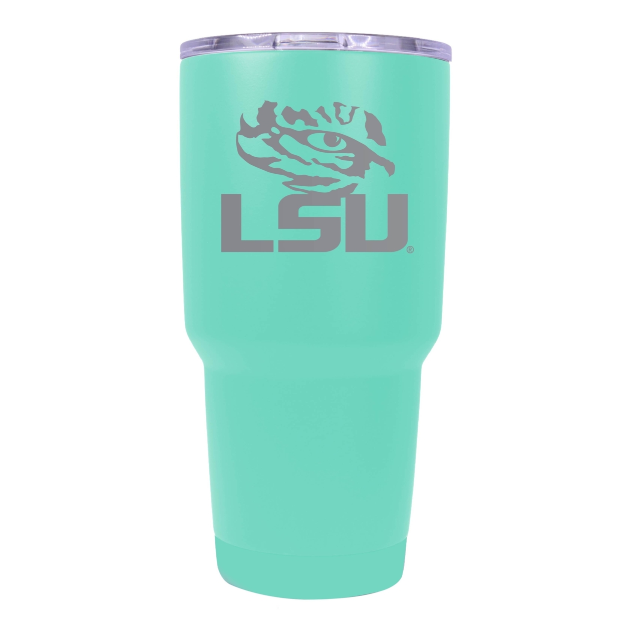 LSU Tigers 24 Oz Laser Engraved Stainless Steel Insulated Tumbler - Choose Your Color. - Seafoam