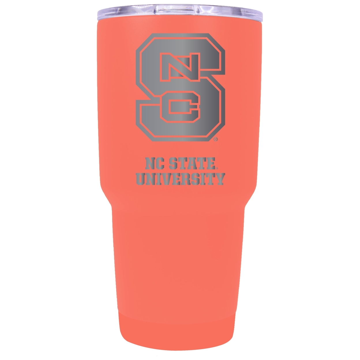 NC State Wolfpack 24 Oz Laser Engraved Stainless Steel Insulated Tumbler - Choose Your Color. - Coral