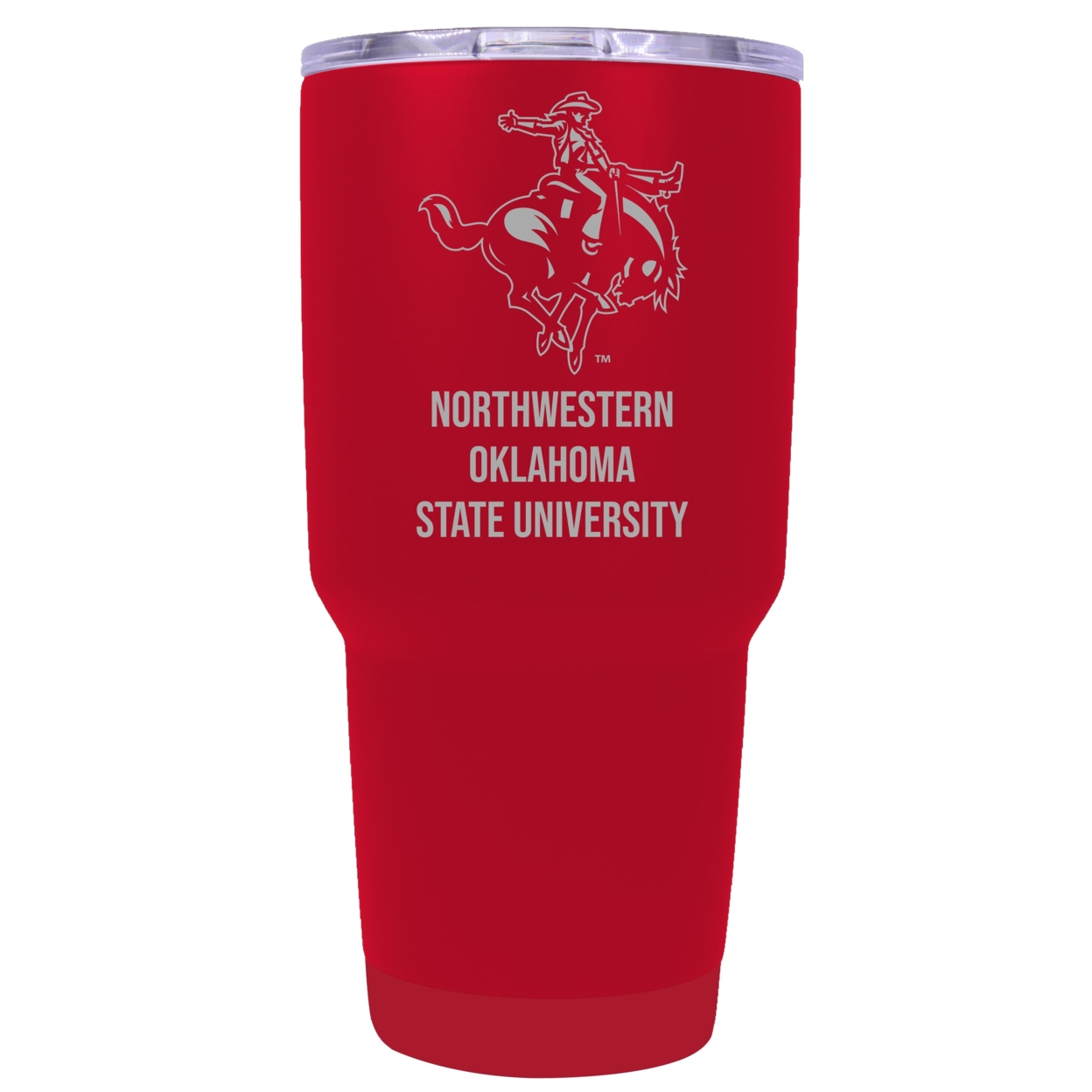 Northwestern Oklahoma State University 24 Oz Laser Engraved Stainless Steel Insulated Tumbler - Choose Your Color. - Red