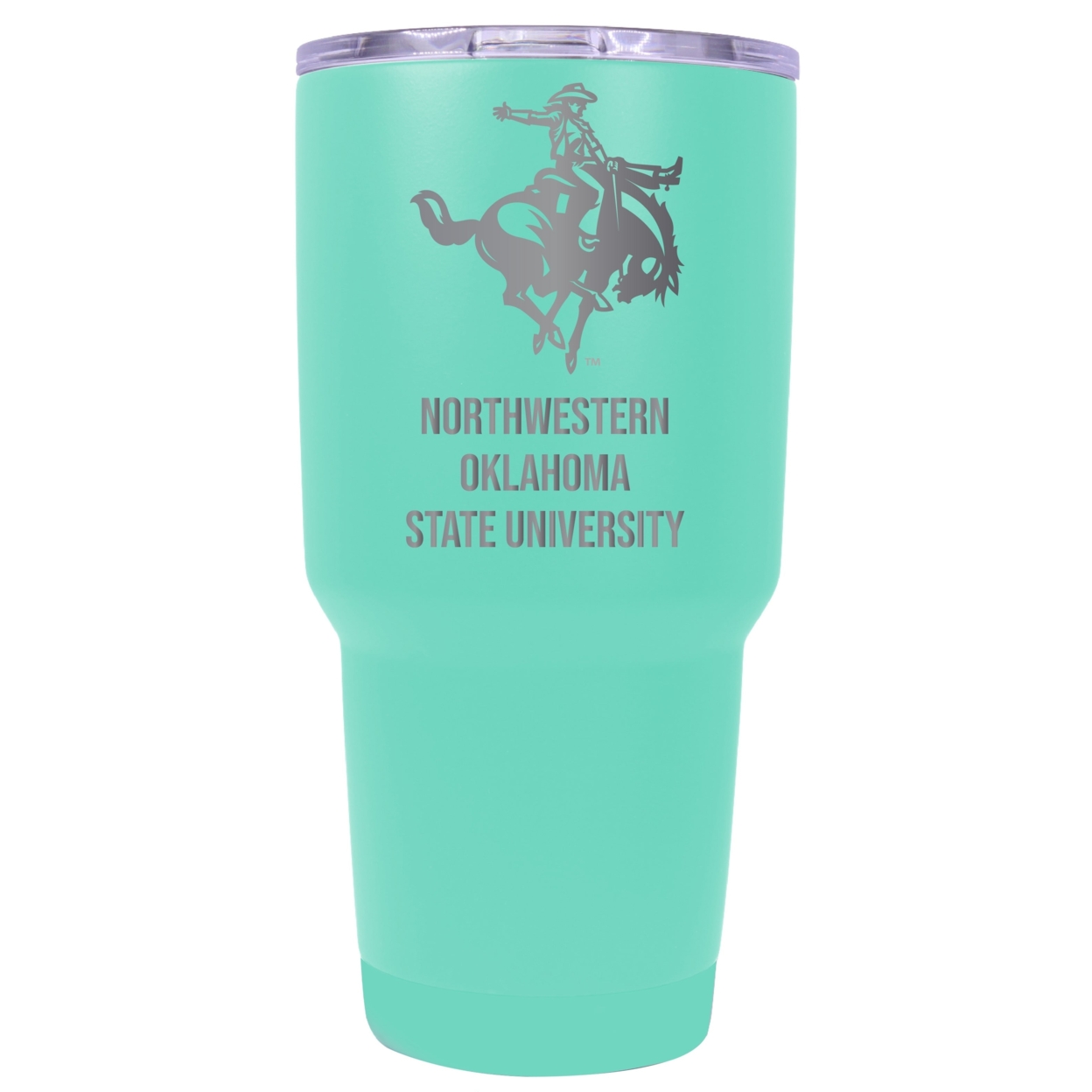 Northwestern Oklahoma State University 24 Oz Laser Engraved Stainless Steel Insulated Tumbler - Choose Your Color. - Coral