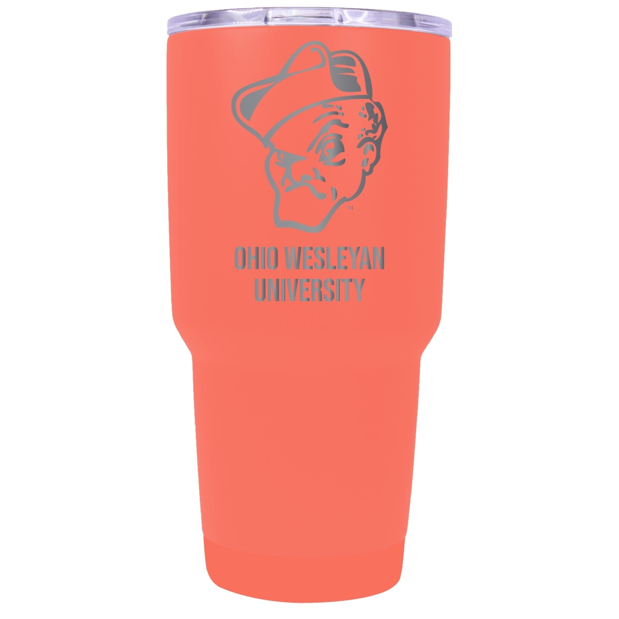 Ohio Wesleyan University 24 Oz Laser Engraved Stainless Steel Insulated Tumbler - Choose Your Color. - Coral