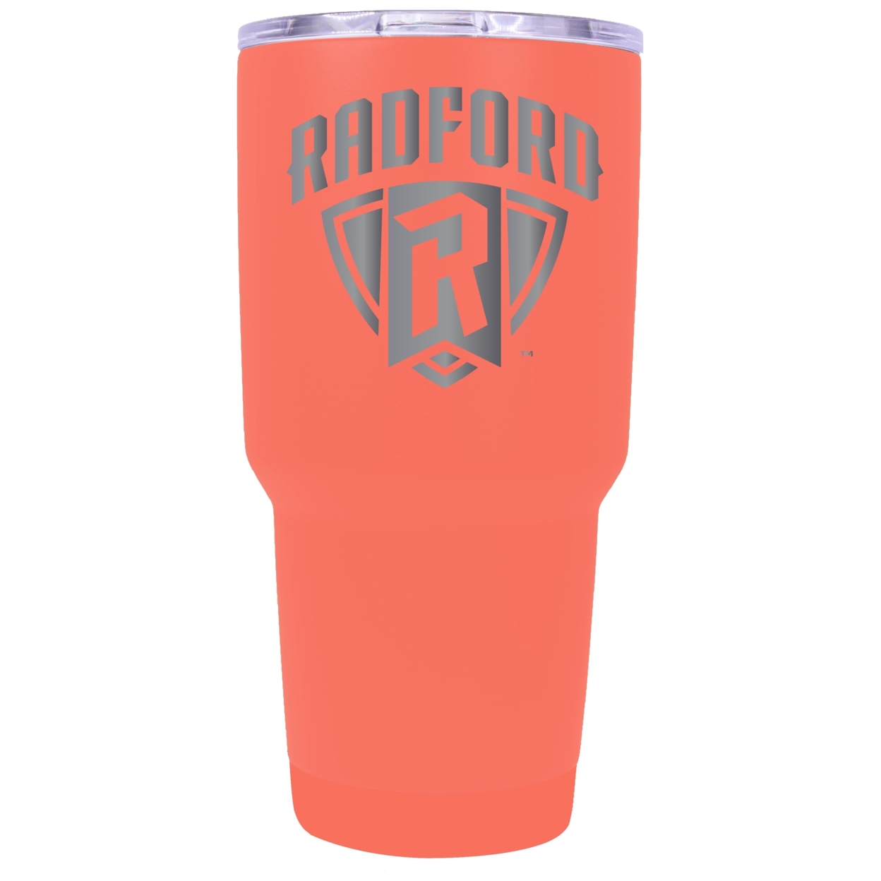 Radford University Highlanders 24 Oz Laser Engraved Stainless Steel Insulated Tumbler - Choose Your Color. - Coral