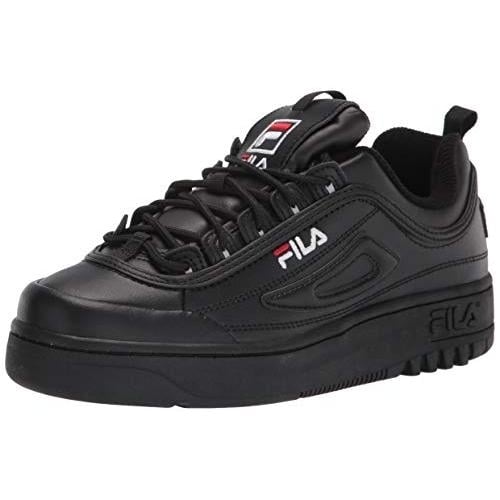 Fila Unisex-Child Kid's Disruptor Ii Fx-100 Lux Sneaker BLK/FRED/BLK - BLK/FRED/BLK, 1
