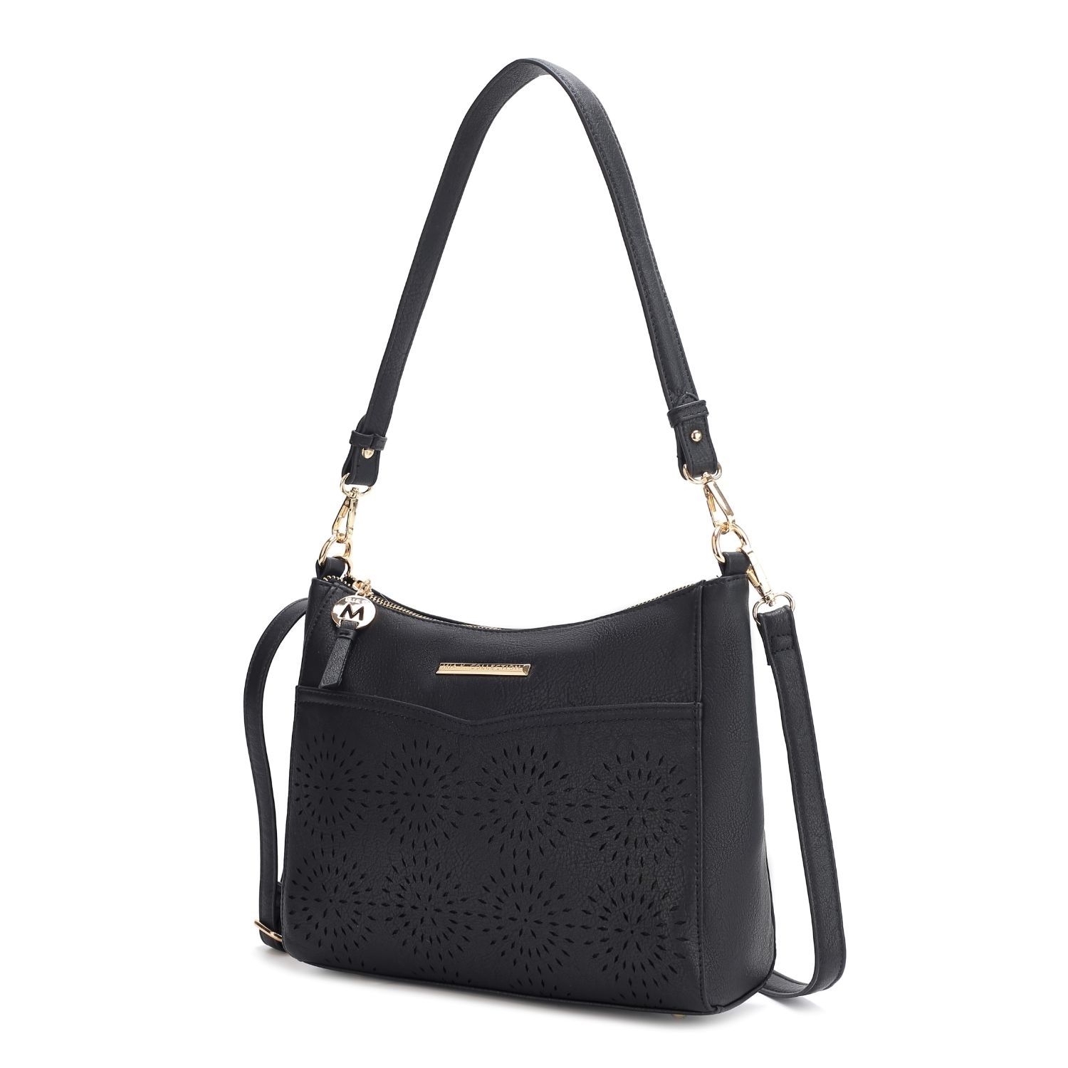 MKF Collection Alanis Laser Cut Vegan Leather Women's Shoulder Bag By Mia K - Coffee
