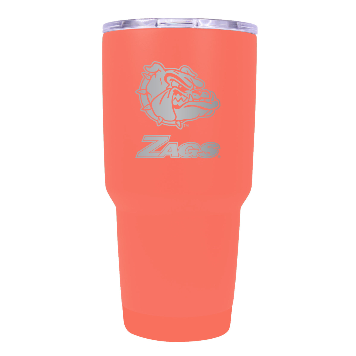 Gonzaga Bulldogs 24 Oz Insulated Tumbler Etched - Choose Your Color - Coral