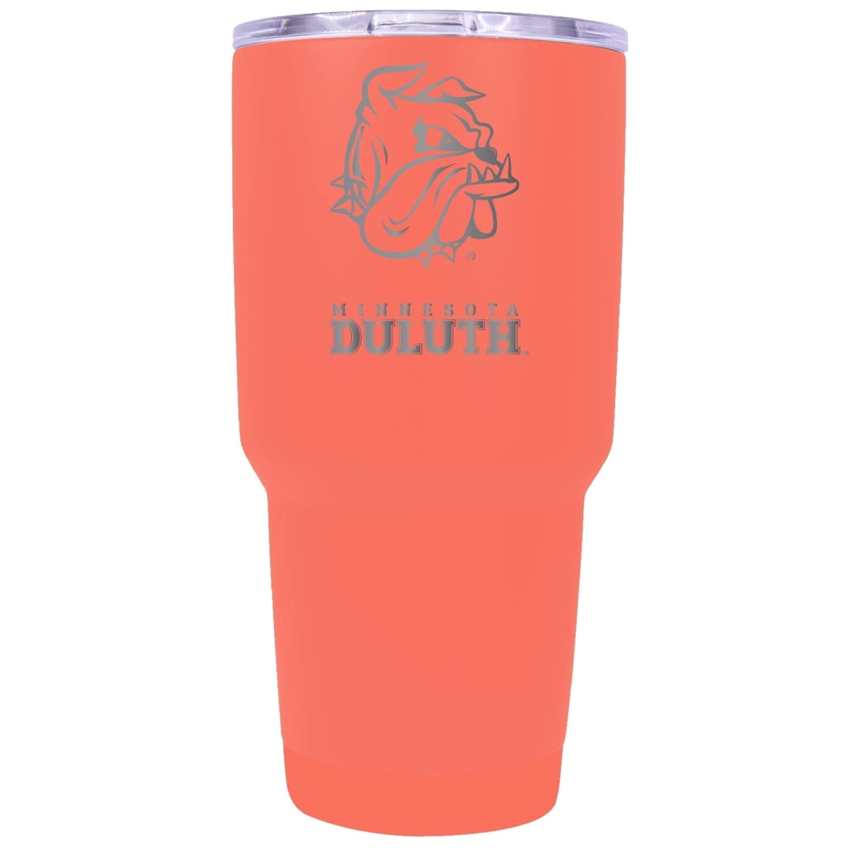 Minnesota Duluth Bulldogs 24 Oz Laser Engraved Stainless Steel Insulated Tumbler - Choose Your Color. - Coral
