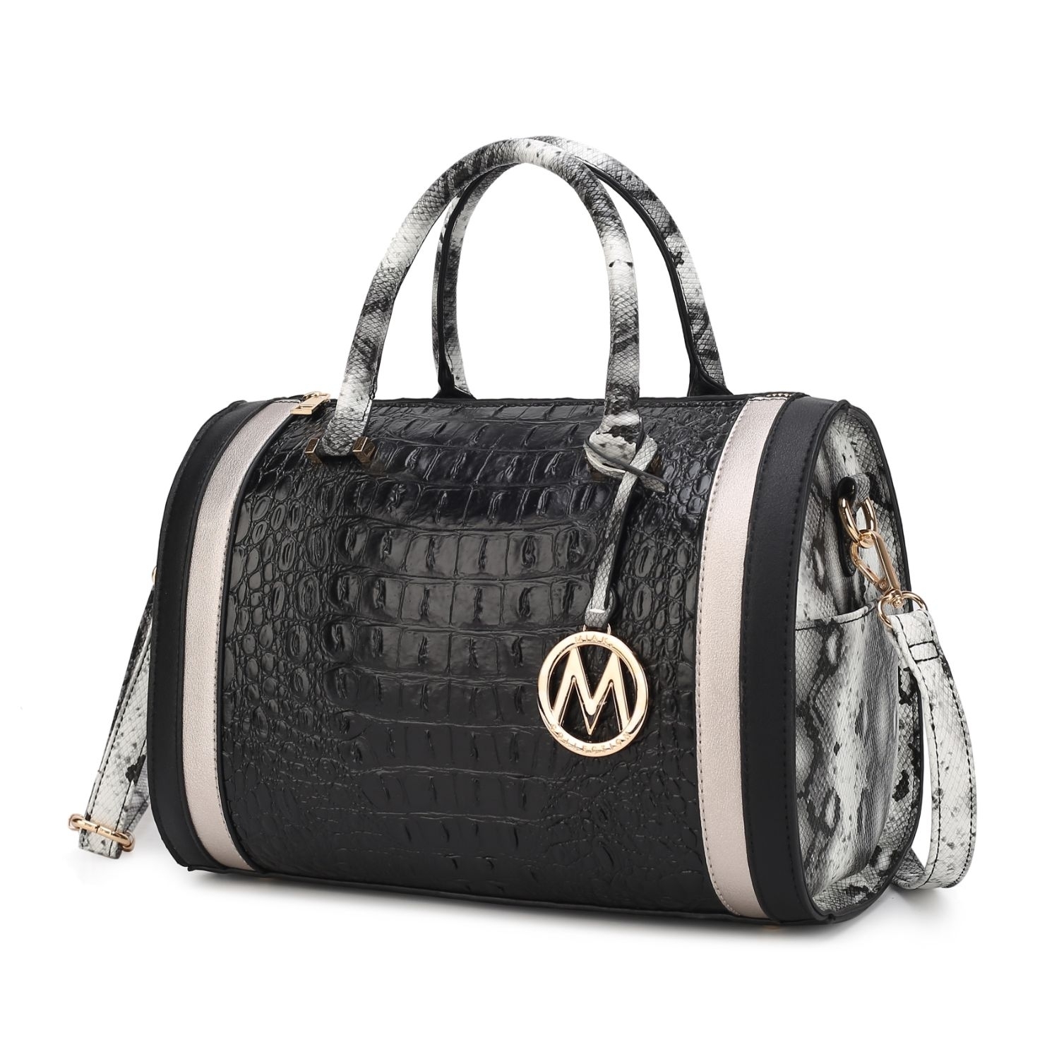 MKF Collection Eleanor Faux Crocodile-Embossed Vegan Leather Women's Satchel By Mia K - Red
