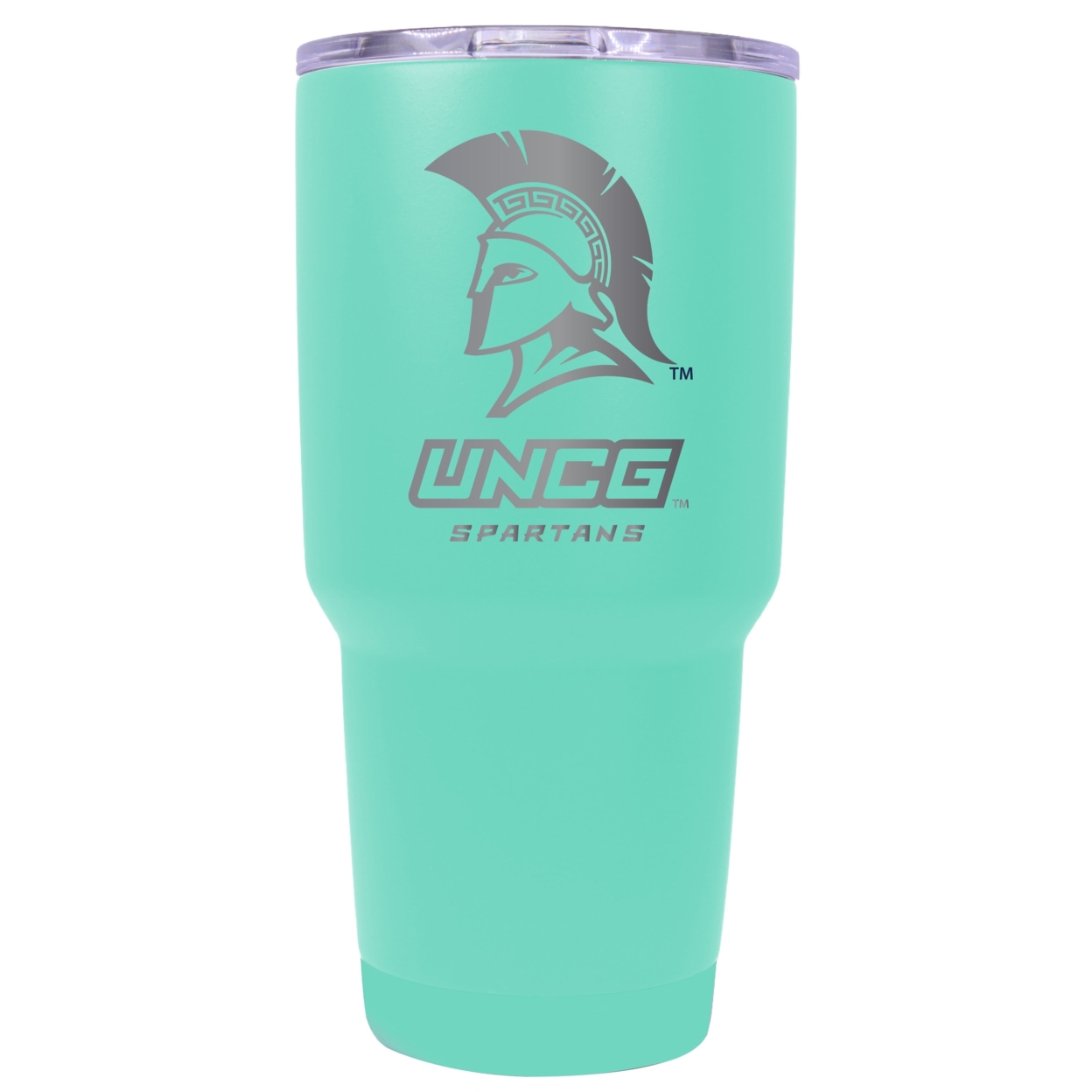 North Carolina Greensboro Spartans 24 Oz Laser Engraved Stainless Steel Insulated Tumbler - Choose Your Color. - Seafoam