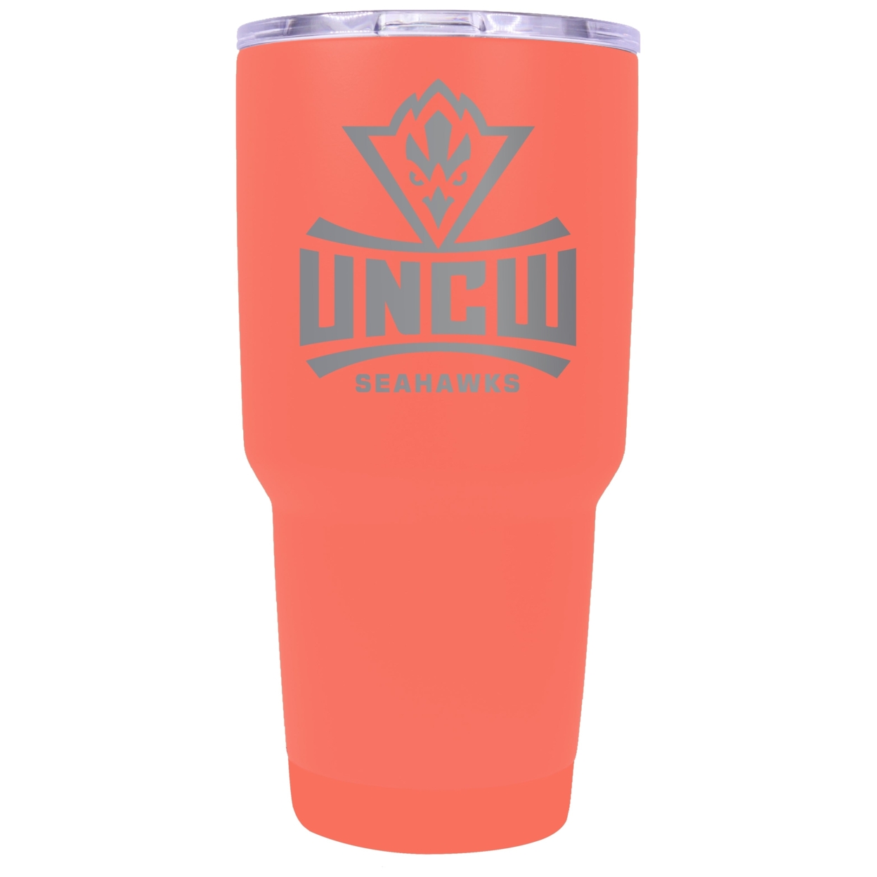 North Carolina Wilmington Seahawks 24 Oz Laser Engraved Stainless Steel Insulated Tumbler - Choose Your Color. - White