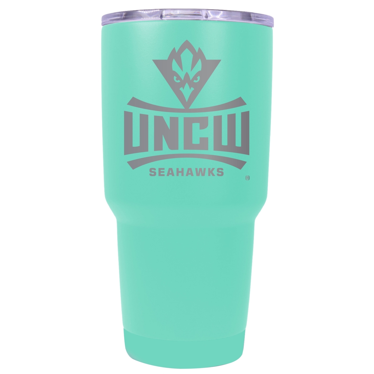 North Carolina Wilmington Seahawks 24 Oz Laser Engraved Stainless Steel Insulated Tumbler - Choose Your Color. - Seafoam