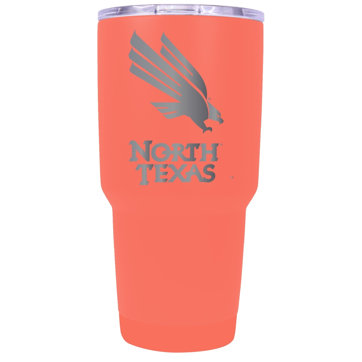 North Texas 24 Oz Laser Engraved Stainless Steel Insulated Tumbler - Choose Your Color. - Coral