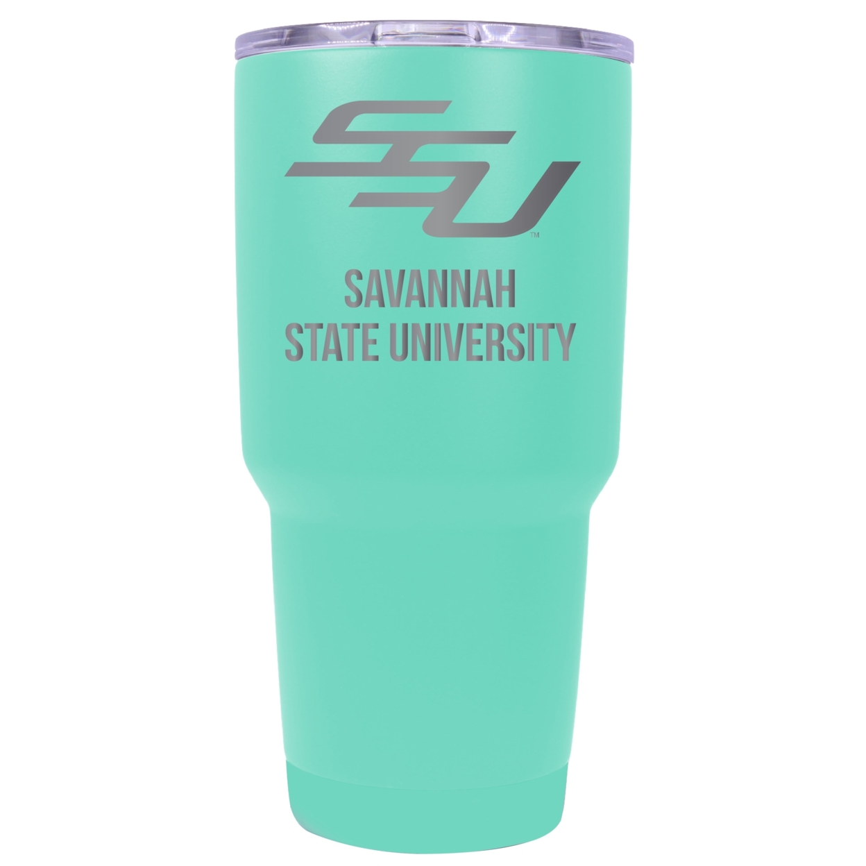 Savannah State University 24 Oz Laser Engraved Stainless Steel Insulated Tumbler - Choose Your Color. - Seafoam