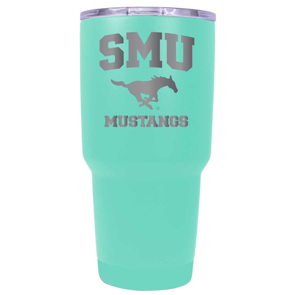 Southern Methodist University 24 Oz Laser Engraved Stainless Steel Insulated Tumbler - Choose Your Color. - Seafoam