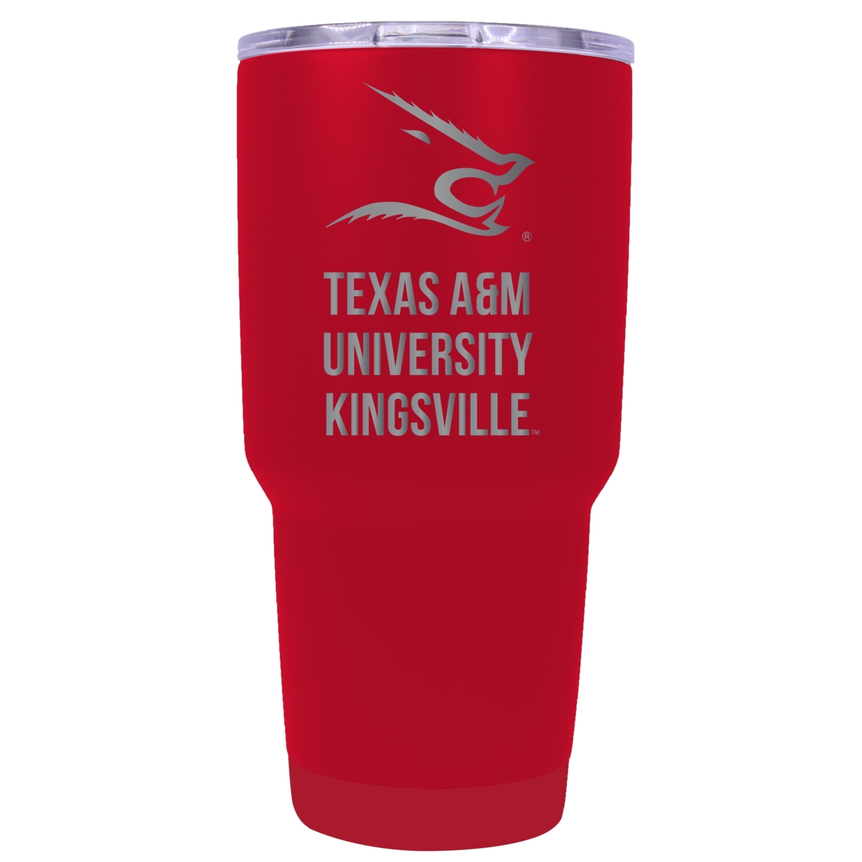 Texas A&M Kingsville Javelinas 24 Oz Laser Engraved Stainless Steel Insulated Tumbler - Choose Your Color. - Coral