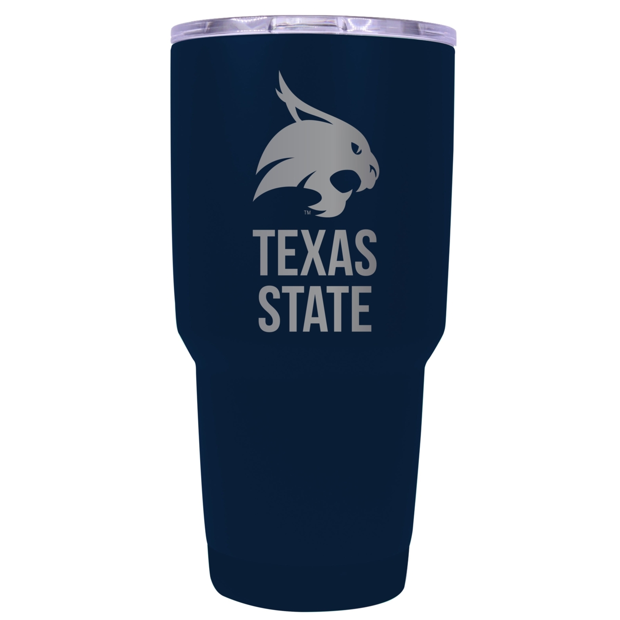 Texas State Bobcats 24 Oz Laser Engraved Stainless Steel Insulated Tumbler - Choose Your Color. - Seafoam