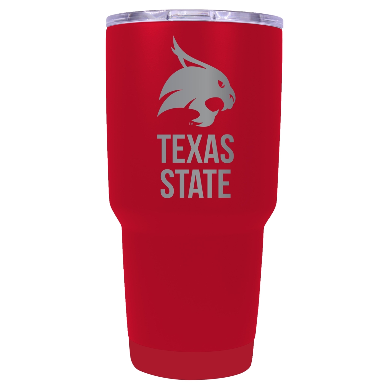 Texas State Bobcats 24 Oz Laser Engraved Stainless Steel Insulated Tumbler - Choose Your Color. - Red