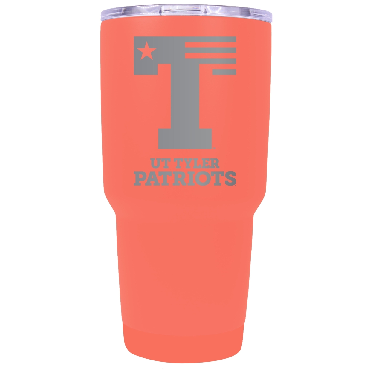 The University Of Texas At Tyler 24 Oz Laser Engraved Stainless Steel Insulated Tumbler - Choose Your Color. - Coral