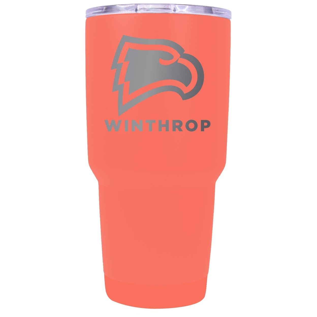 Winthrop University 24 Oz Laser Engraved Stainless Steel Insulated Tumbler - Choose Your Color. - Coral