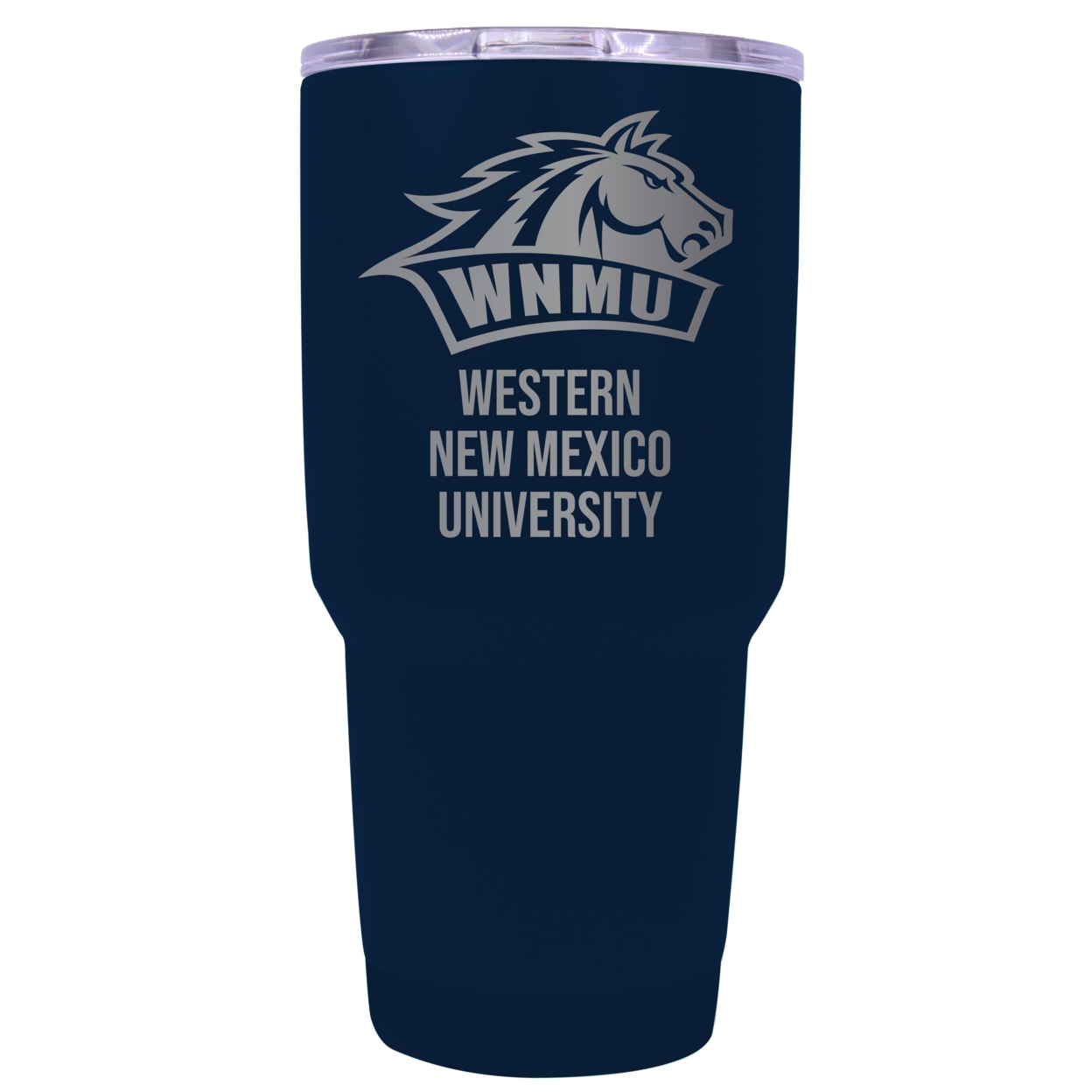 Western New Mexico University 24 Oz Laser Engraved Stainless Steel Insulated Tumbler - Choose Your Color. - Navy