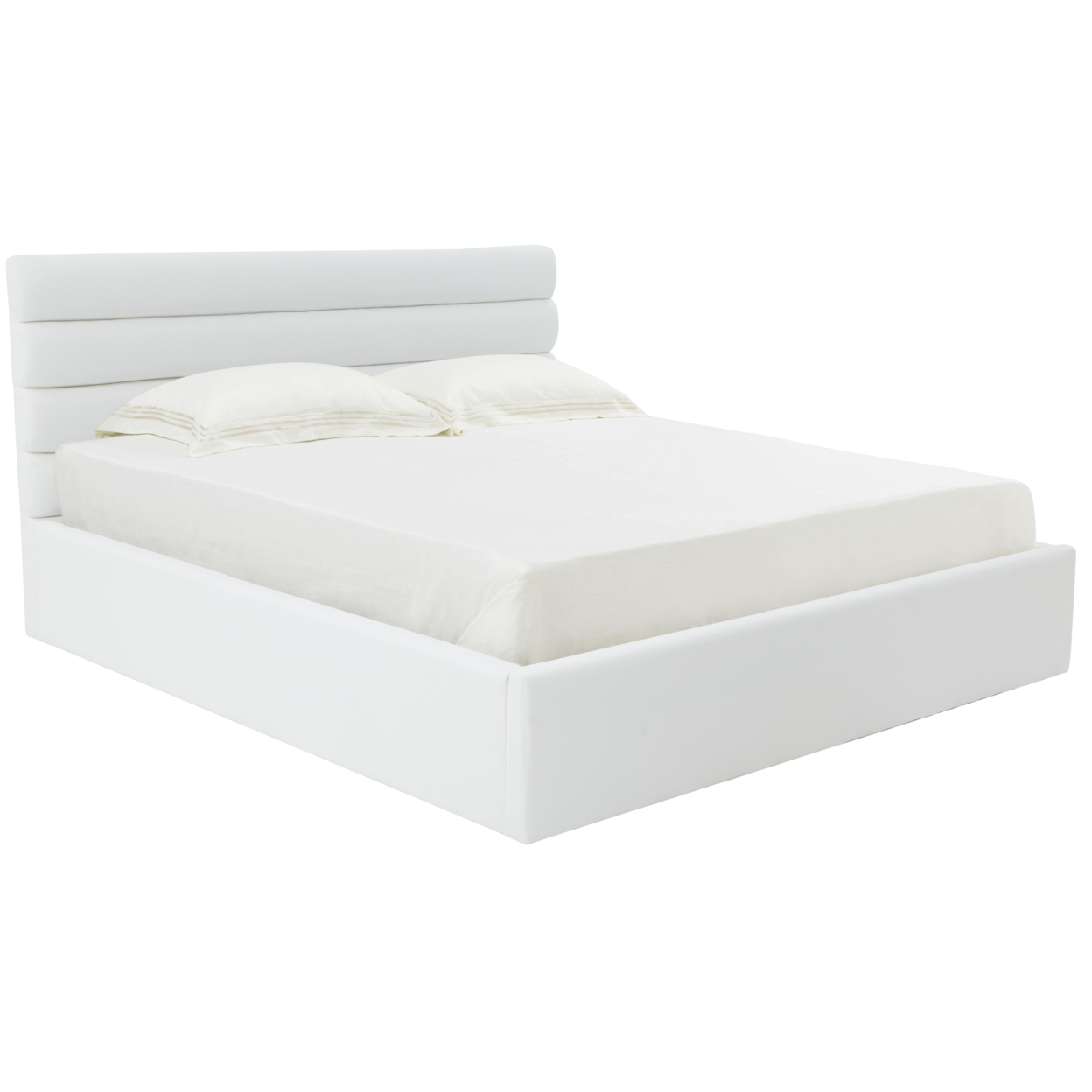 SAFAVIEH COUTURE JAYBELLA LOWPROFILE TUFTED BED Ivory