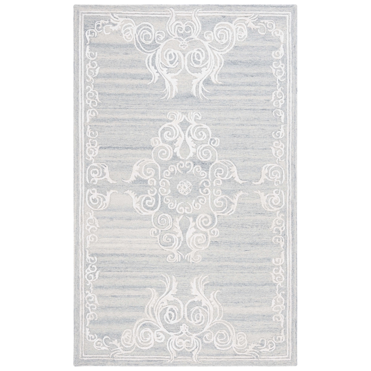 Safavieh GLM604G Glamour Silver / Ivory - Ivory / Brown, 6' X 9' Rectangle