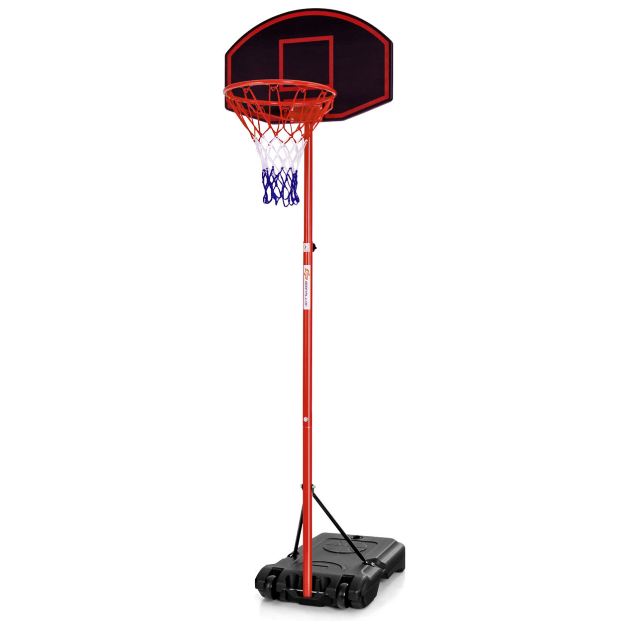 Adjustable Basketball Hoop System Stand Portable W/2 Wheels Fillable Base