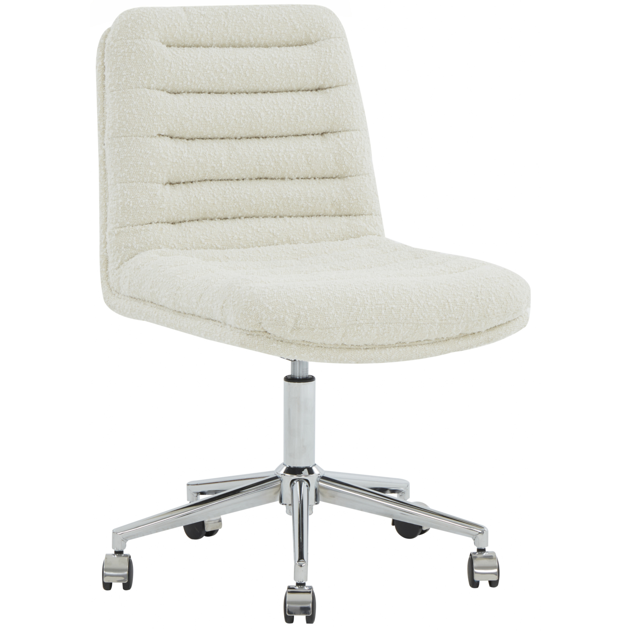 SAFAVIEH COUTURE DECOLIN SWIVEL DESK CHAIR Ivory / Silver