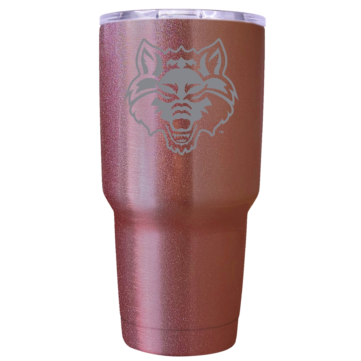 Arkansas State 24 Oz Insulated Tumbler Etched - Rose Gold
