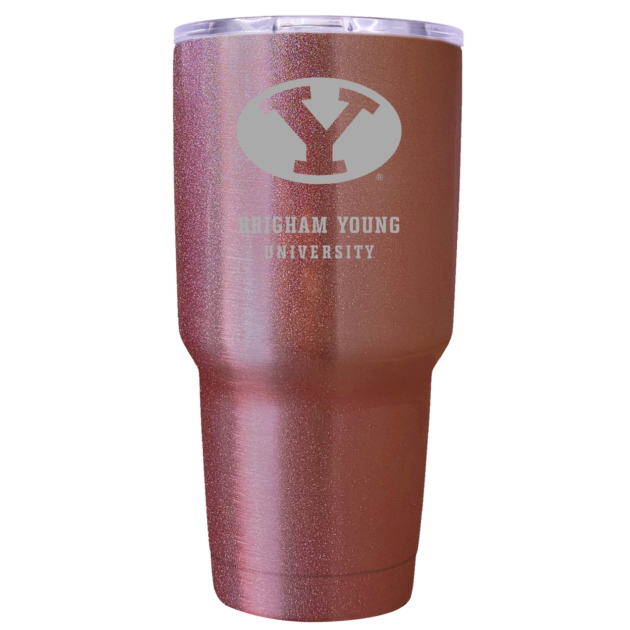 Brigham Young Cougars 24 Oz Insulated Tumbler Etched - Rose Gold