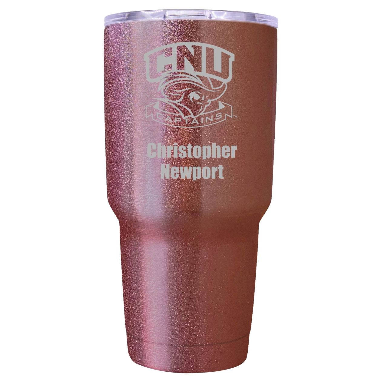 Christopher Newport Captains 24 Oz Insulated Tumbler Etched - Rose Gold