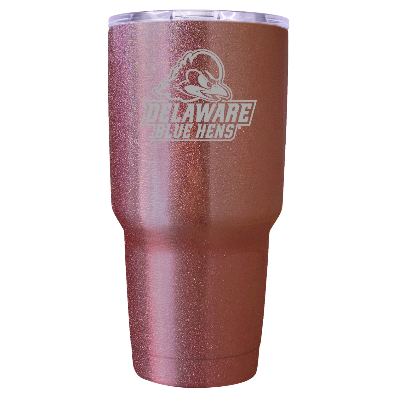Delaware Blue Hens 24 Oz Insulated Tumbler Etched - Rose Gold