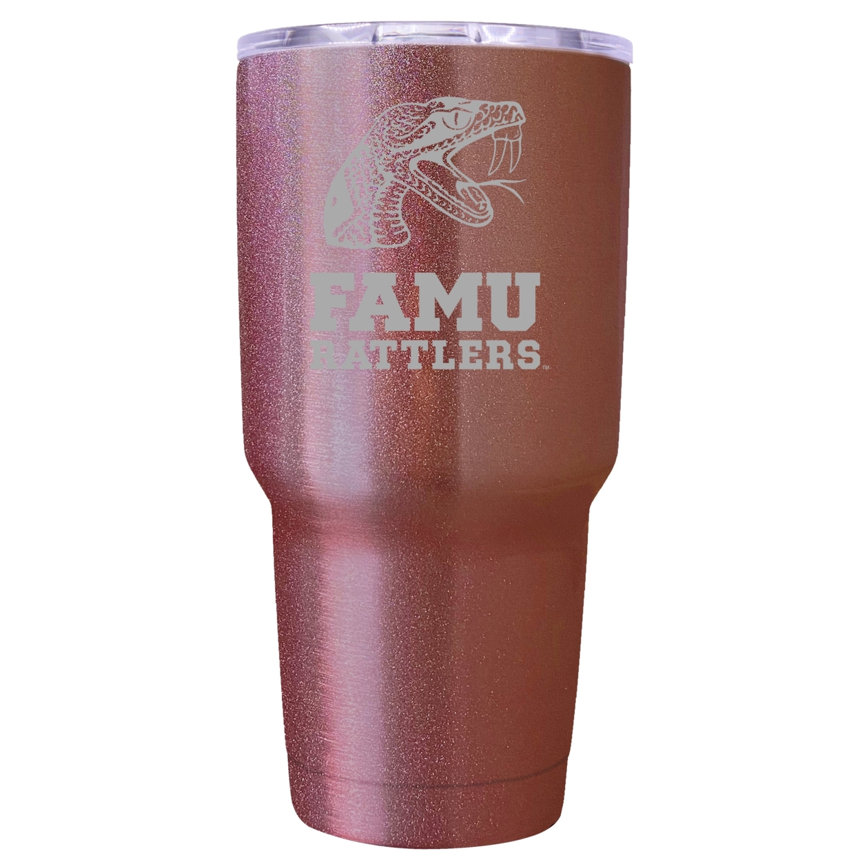 Florida A&M Rattlers 24 Oz Insulated Tumbler Etched - Rose Gold