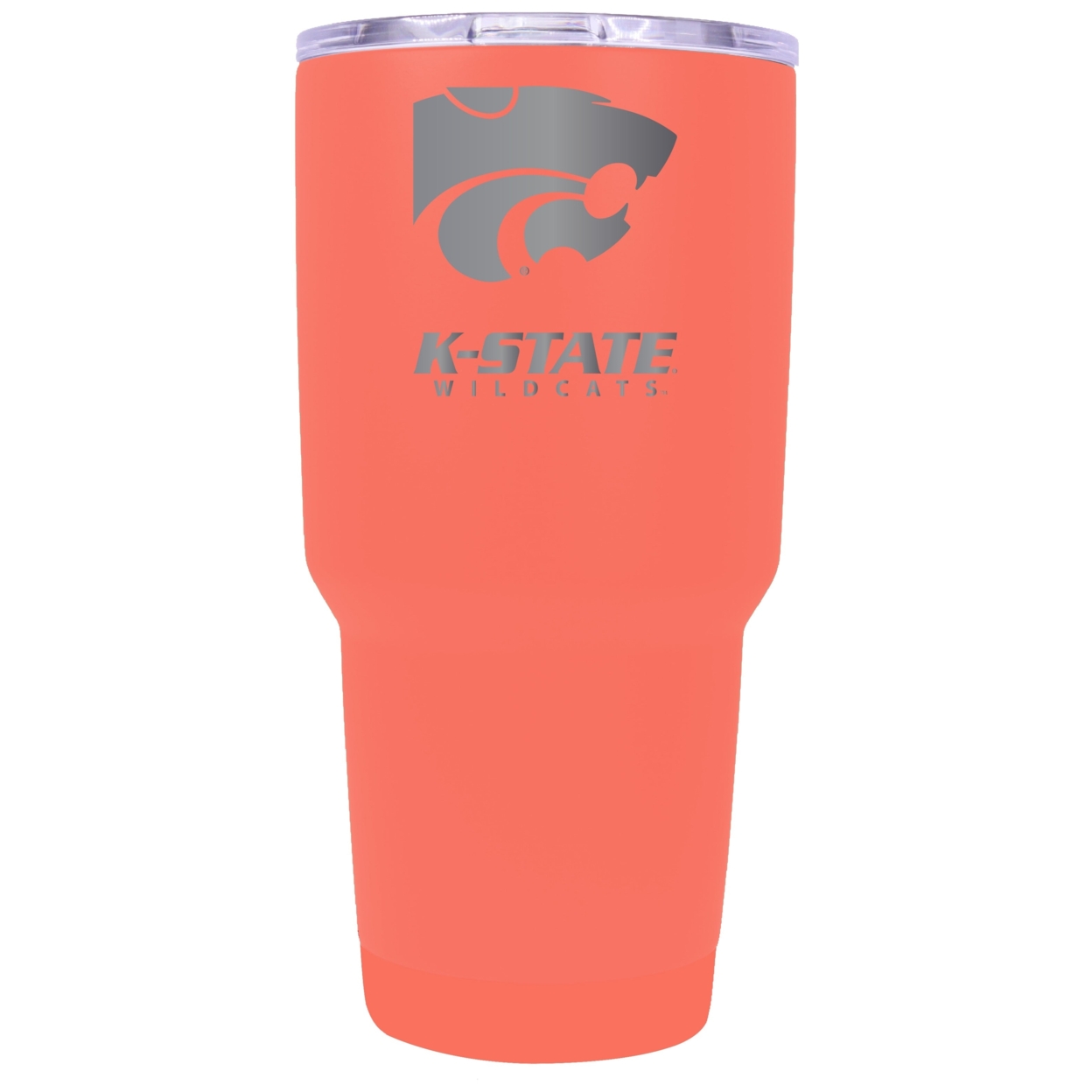 Kansas State Wildcats 24 Oz Insulated Tumbler Etched - Choose Your Color - Coral