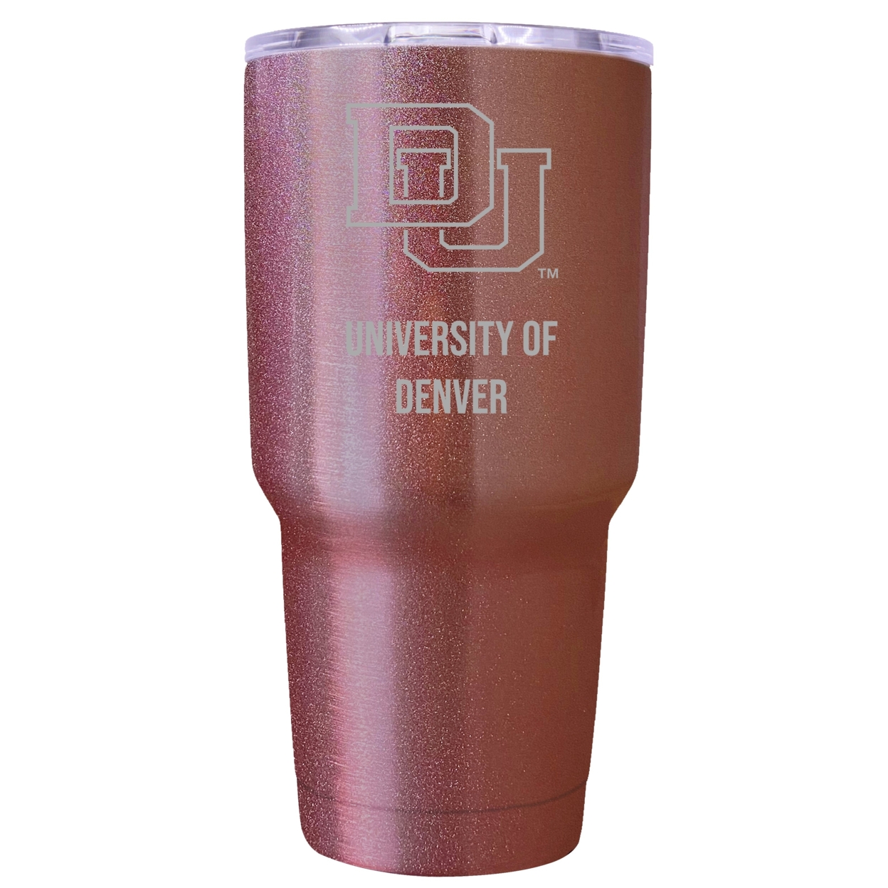 University Of Denver Pioneers 24 Oz Insulated Tumbler Etched - Rose Gold