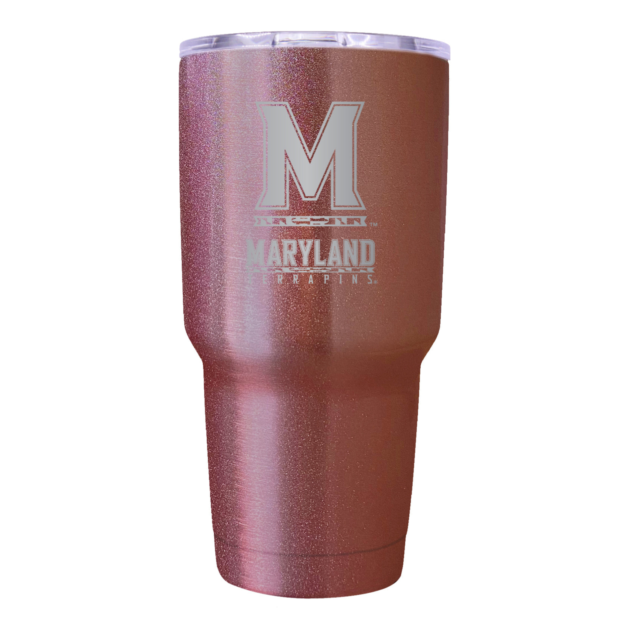 Maryland Terrapins 24 Oz Insulated Tumbler Etched - Rose Gold