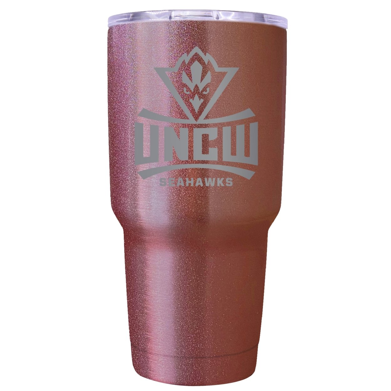 North Carolina Wilmington Seahawks 24 Oz Insulated Tumbler Etched - Rose Gold