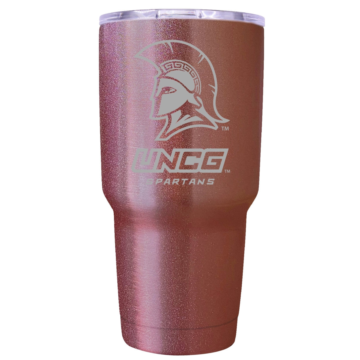 North Carolina Greensboro Spartans 24 Oz Insulated Tumbler Etched - Rose Gold