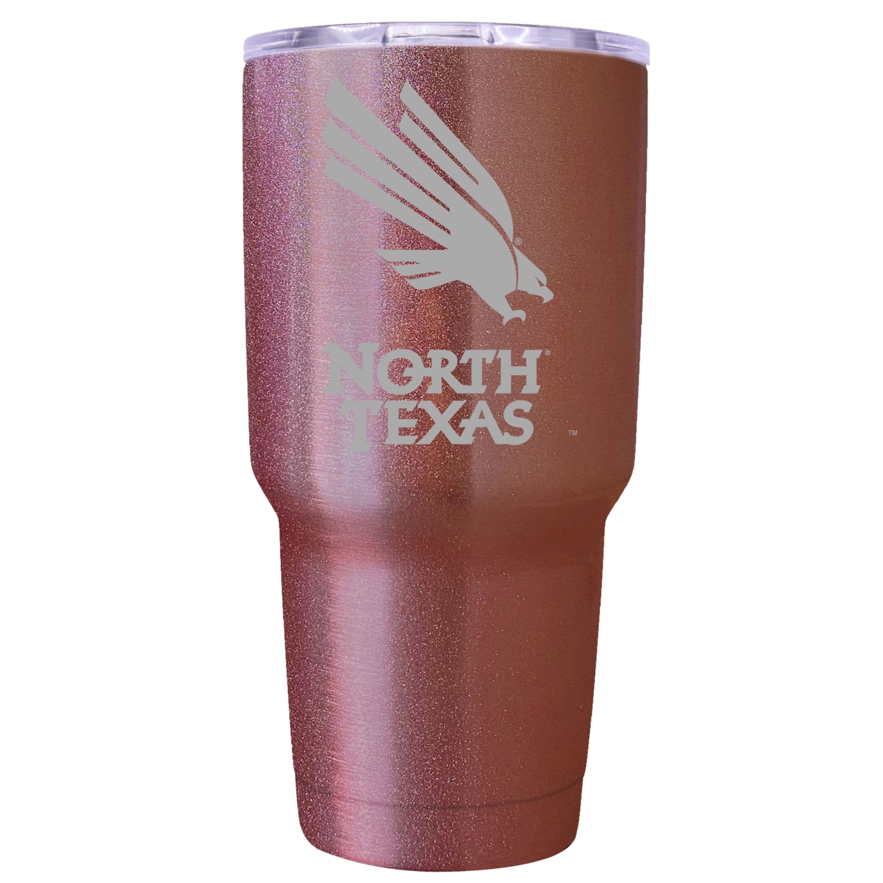 North Texas 24 Oz Insulated Tumbler Etched - Rose Gold
