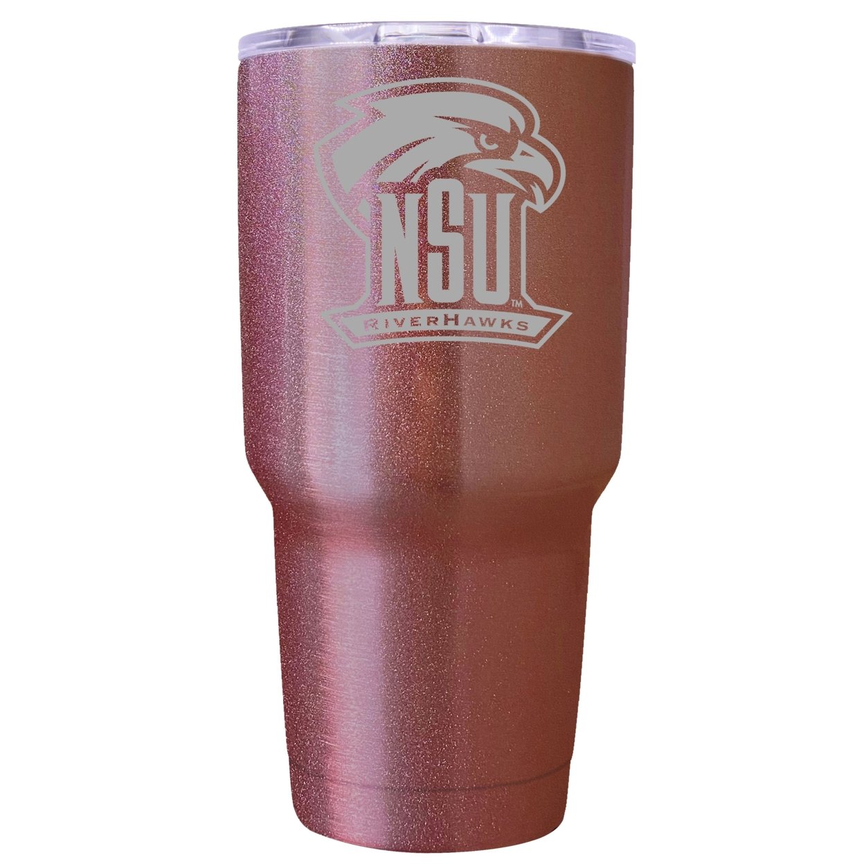 Northeastern State University Riverhawks 24 Oz Insulated Tumbler Etched - Rose Gold