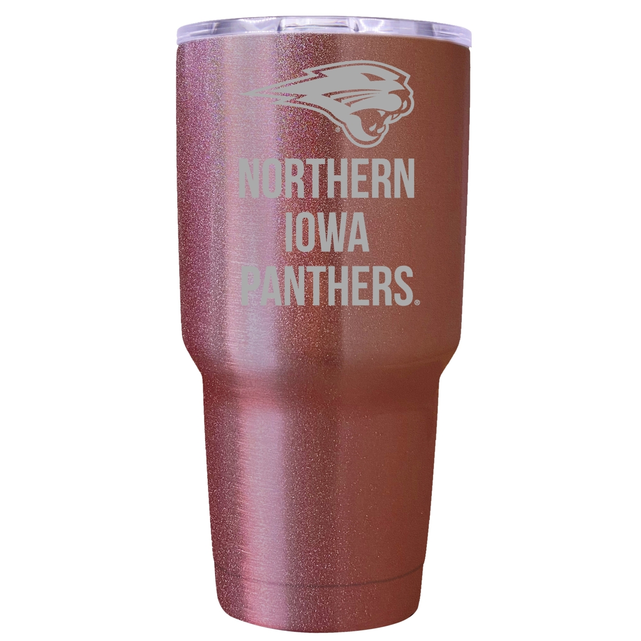 Northern Iowa Panthers 24 Oz Insulated Tumbler Etched - Rose Gold
